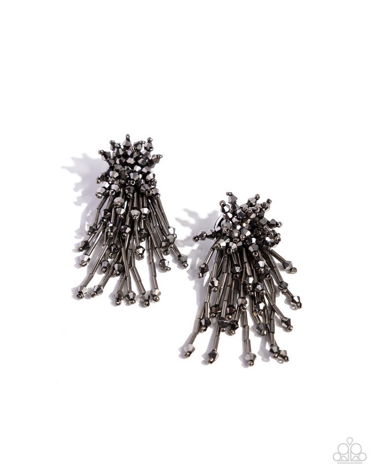 Congratulatory Charm - Silver - Paparazzi Earring Image