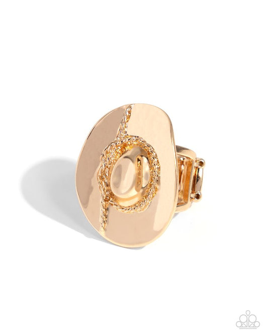 Broach Break - Gold - Paparazzi Ring Image