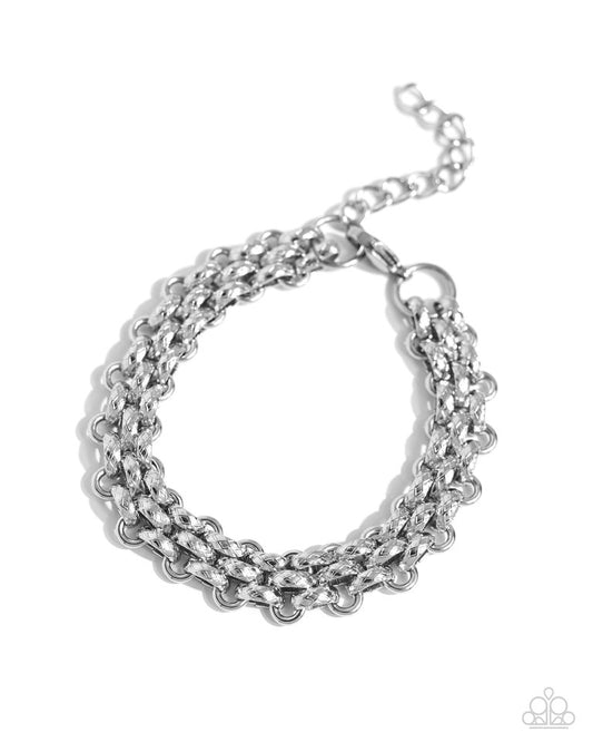 Interlocked Independence - Silver - Paparazzi Bracelet Image