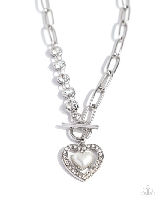 Soft-Hearted Style - White - Paparazzi Necklace Image