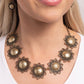 The GLITTER Takes It All - Brass - Paparazzi Necklace Image