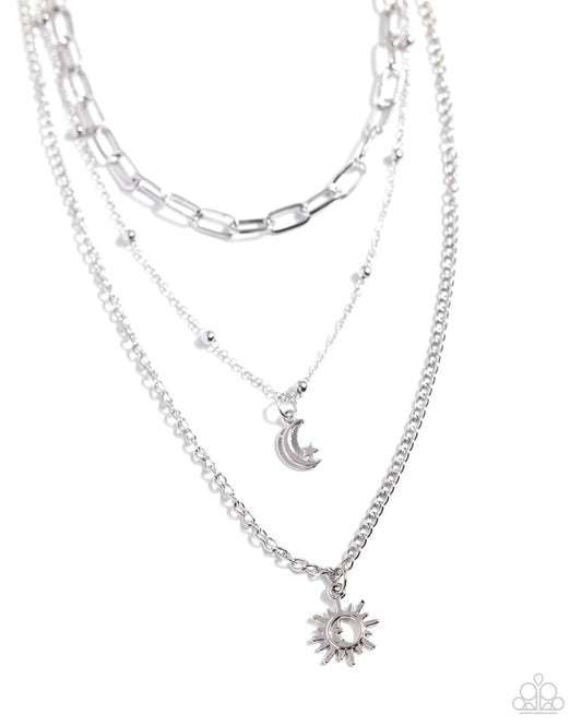 Celestial Craze - Silver - Paparazzi Necklace Image