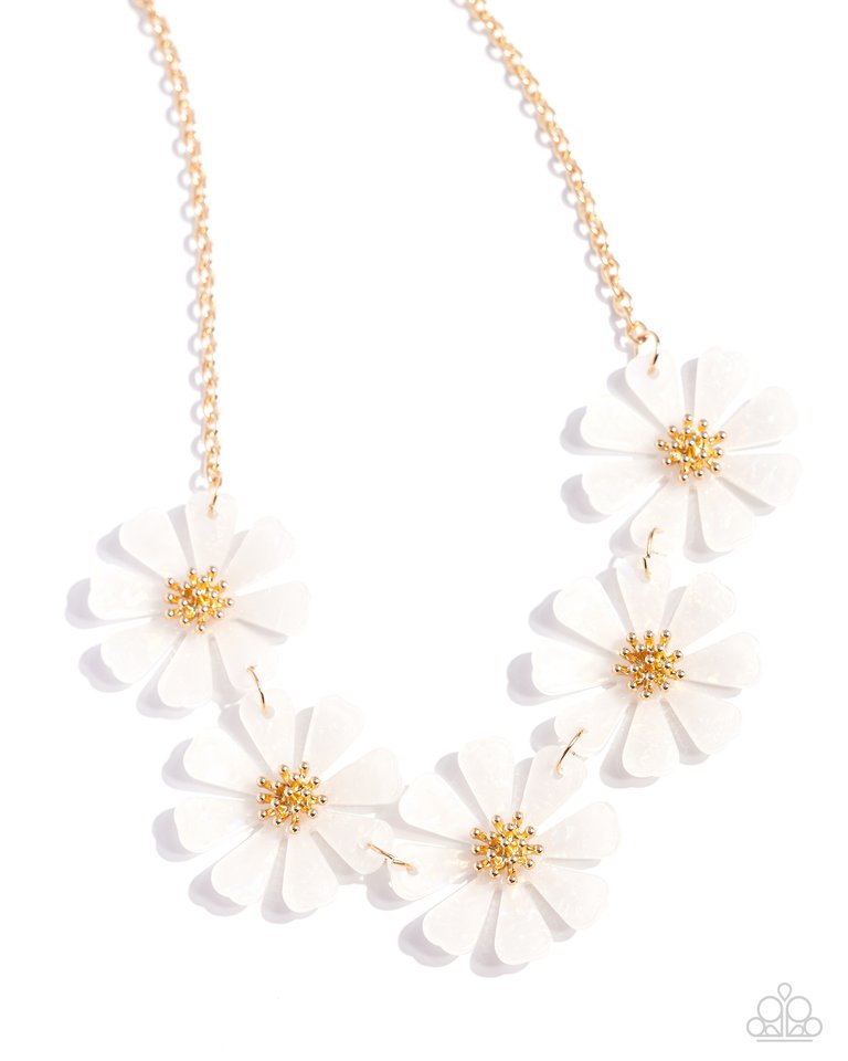 Pastel Promenade - White - Paparazzi Necklace Image