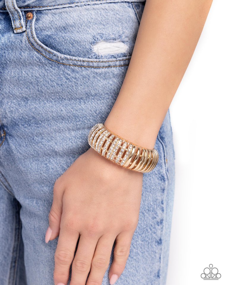 Appealing A-Lister - Gold - Paparazzi Bracelet Image