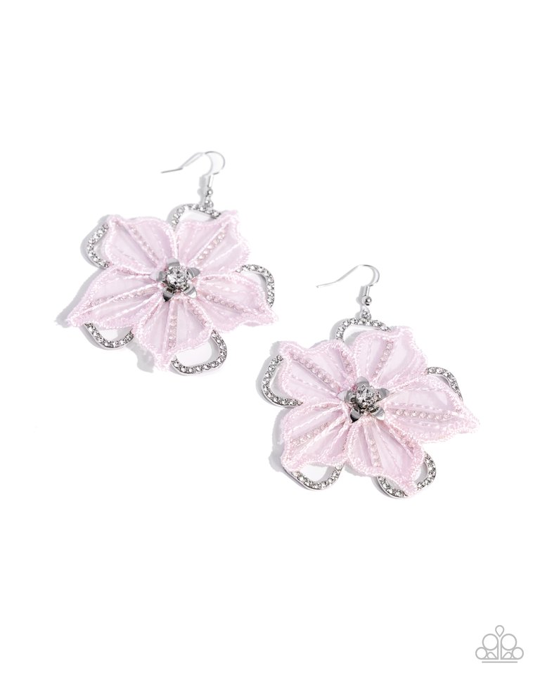 Refined Recognition - Pink - Paparazzi Earring Image