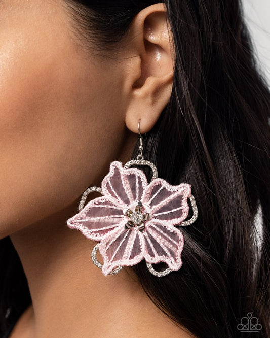 Refined Recognition - Pink - Paparazzi Earring Image