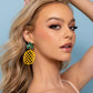 Pineapple Passion - Yellow - Paparazzi Earring Image