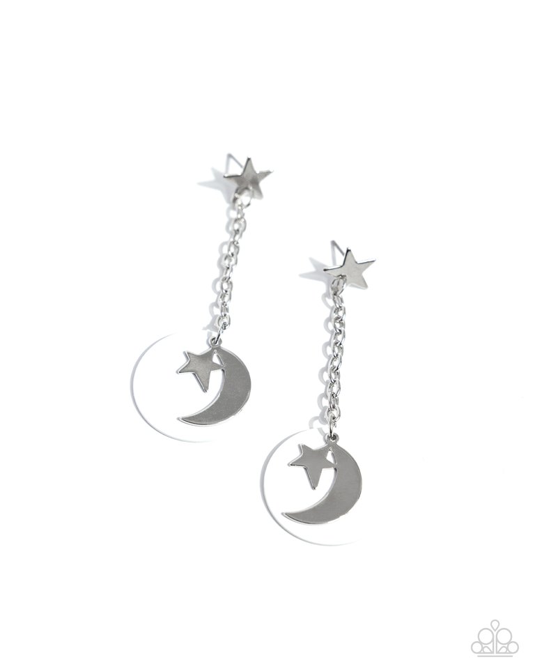 Celestial Change - White - Paparazzi Earring Image