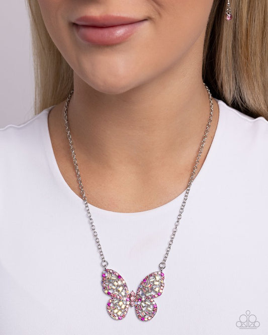 Aerial Academy - Pink - Paparazzi Necklace Image