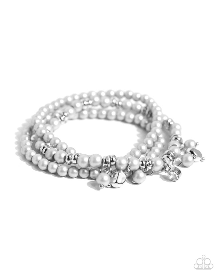 Sumptuous Stack - Silver - Paparazzi Bracelet Image