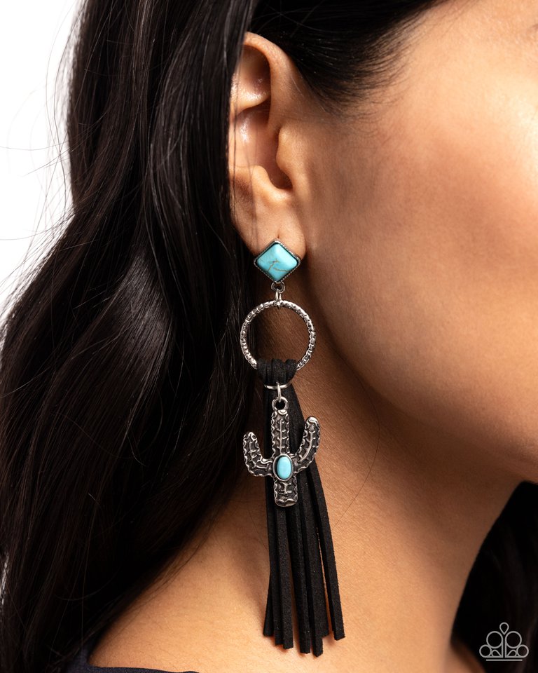 Southwestern Season - Black - Paparazzi Earring Image