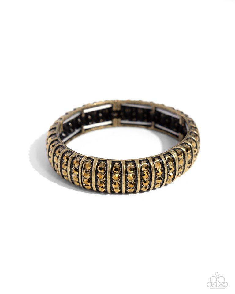 Manufactured Magnificence - Brass - Paparazzi Bracelet Image