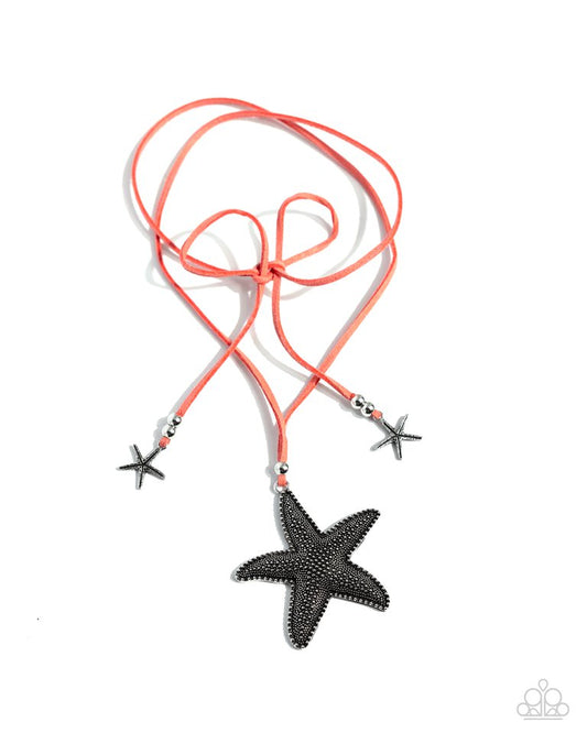 Starfish Sentiment - Orange - Paparazzi Necklace Image