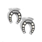 Harmonious Horseshoe - White - Paparazzi Earring Image