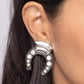 Harmonious Horseshoe - White - Paparazzi Earring Image