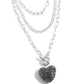 HEART Gallery - Silver - Paparazzi Necklace Image