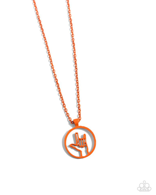 Abstract ASL - Orange - Paparazzi Necklace Image