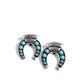 Harmonious Horseshoe - Blue - Paparazzi Earring Image