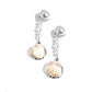 Oceanic Occasion - White - Paparazzi Earring Image