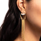 Elongated Effervescence - Gold - Paparazzi Earring Image
