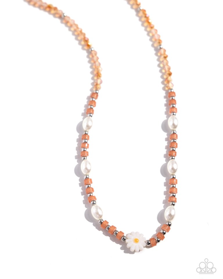 Daisy Deal - Orange - Paparazzi Necklace Image