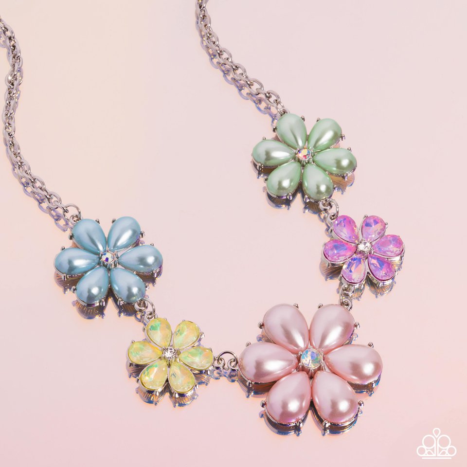 Fiercely Flowering - Multi - Paparazzi Necklace Image