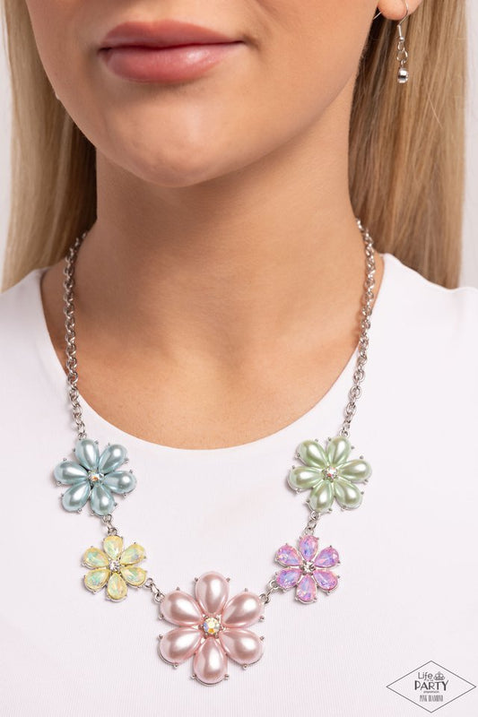 Fiercely Flowering - Multi - Paparazzi Necklace Image