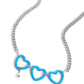 Heart Homage - Blue - Paparazzi Necklace Image