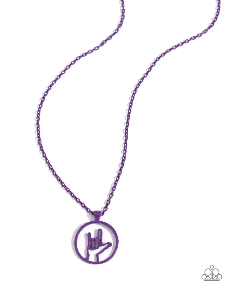 Abstract ASL - Purple - Paparazzi Necklace Image