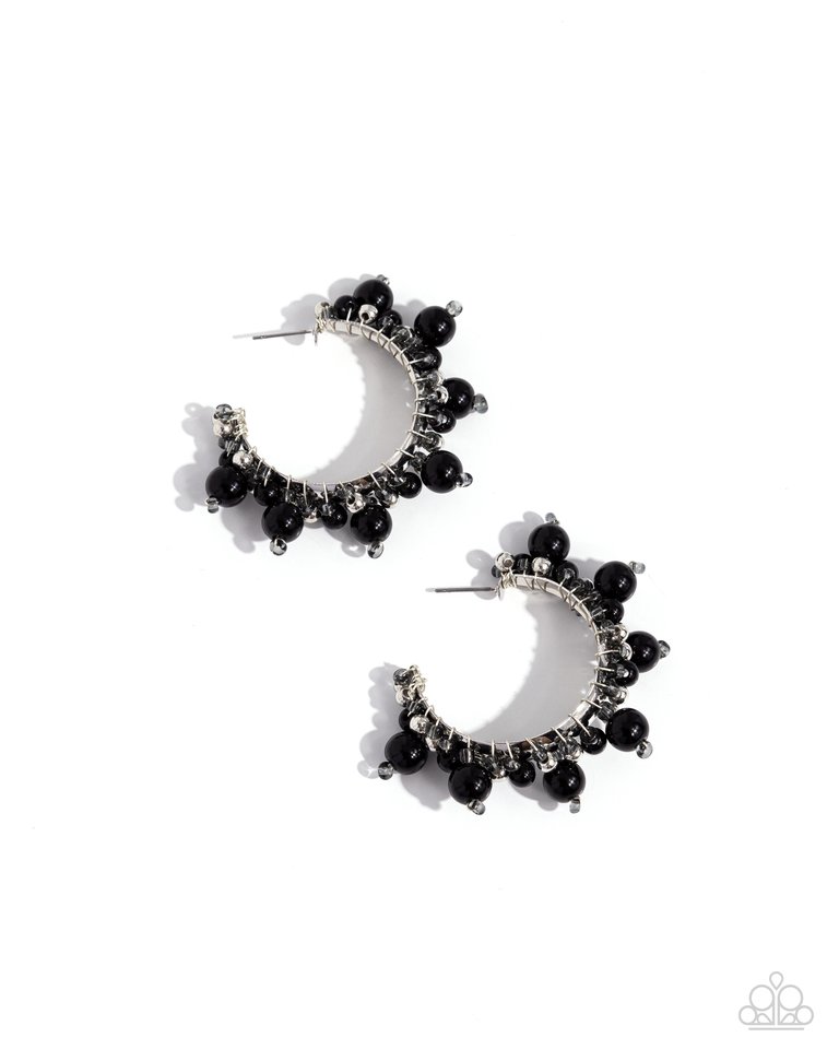 Elite Expense - Black - Paparazzi Earring Image