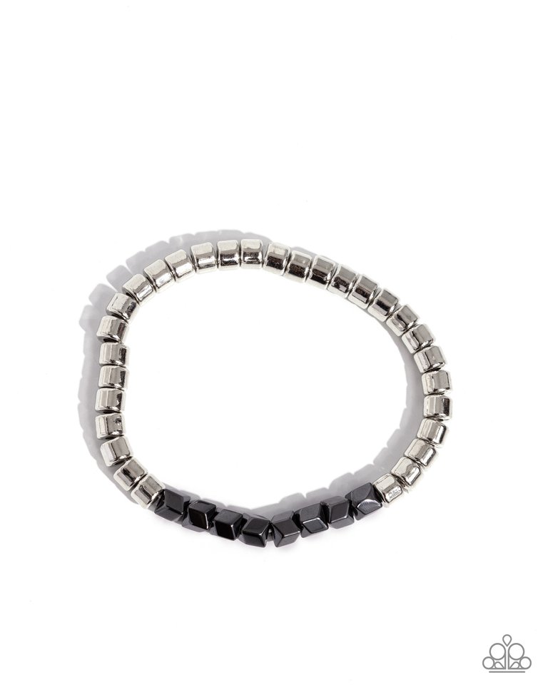 Cubed Cache - Silver - Paparazzi Bracelet Image