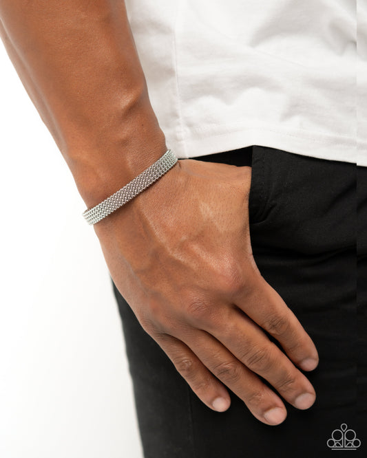 Chain Mail Command - Silver - Paparazzi Bracelet Image