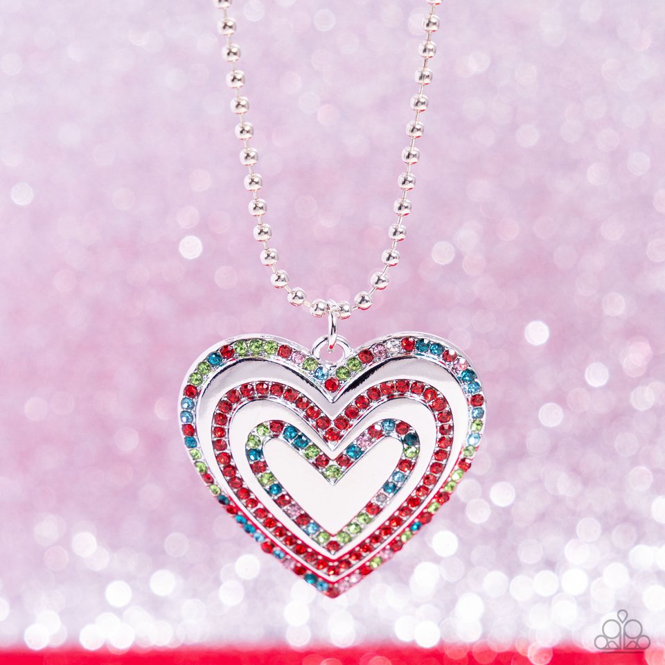 Hallucinatory Hearts - Red - Paparazzi Necklace Image