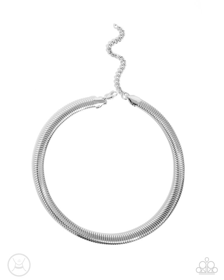 Choker Of The Century - Silver - Paparazzi Necklace Image