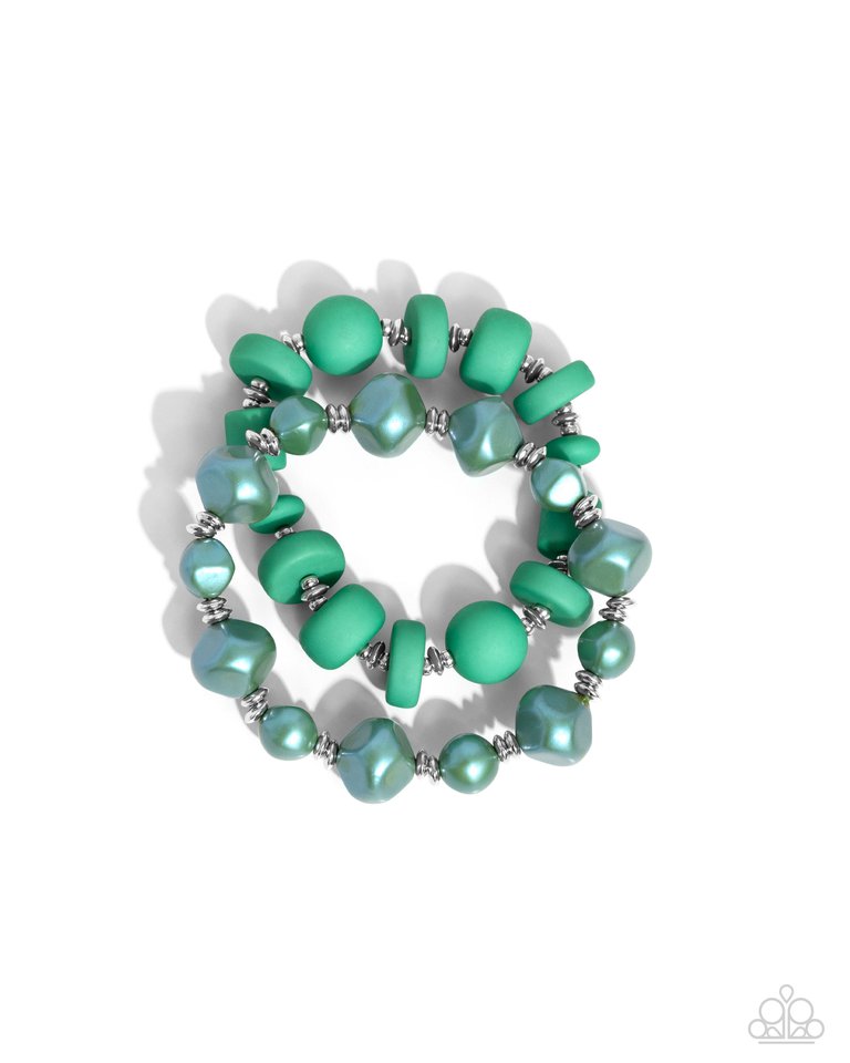 Shape Shifting Season - Green - Paparazzi Bracelet Image