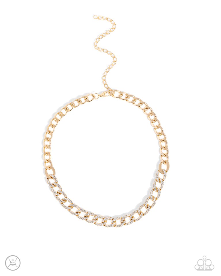 Fiercely Independent - Gold - Paparazzi Necklace Image