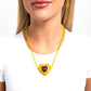 Locket Leisure - Yellow - Paparazzi Necklace Image