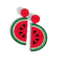 Watermelon Welcome - Red - Paparazzi Earring Image