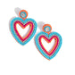 Headfirst Heart - Orange - Paparazzi Earring Image