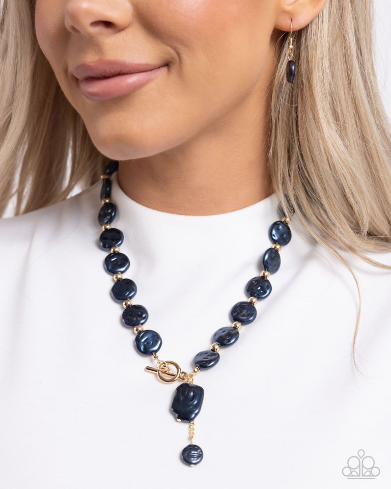 Beaming Baroque - Blue - Paparazzi Necklace Image