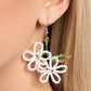 Beaded Blooms - White - Paparazzi Earring Image