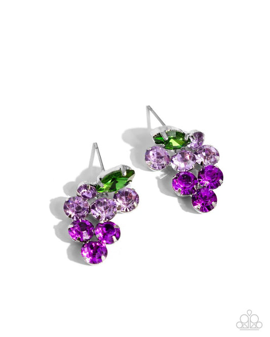 Grapevine Grace - Purple - Paparazzi Earring Image