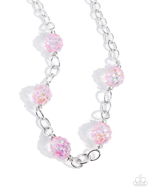 Gentle Glass - Pink - Paparazzi Necklace Image