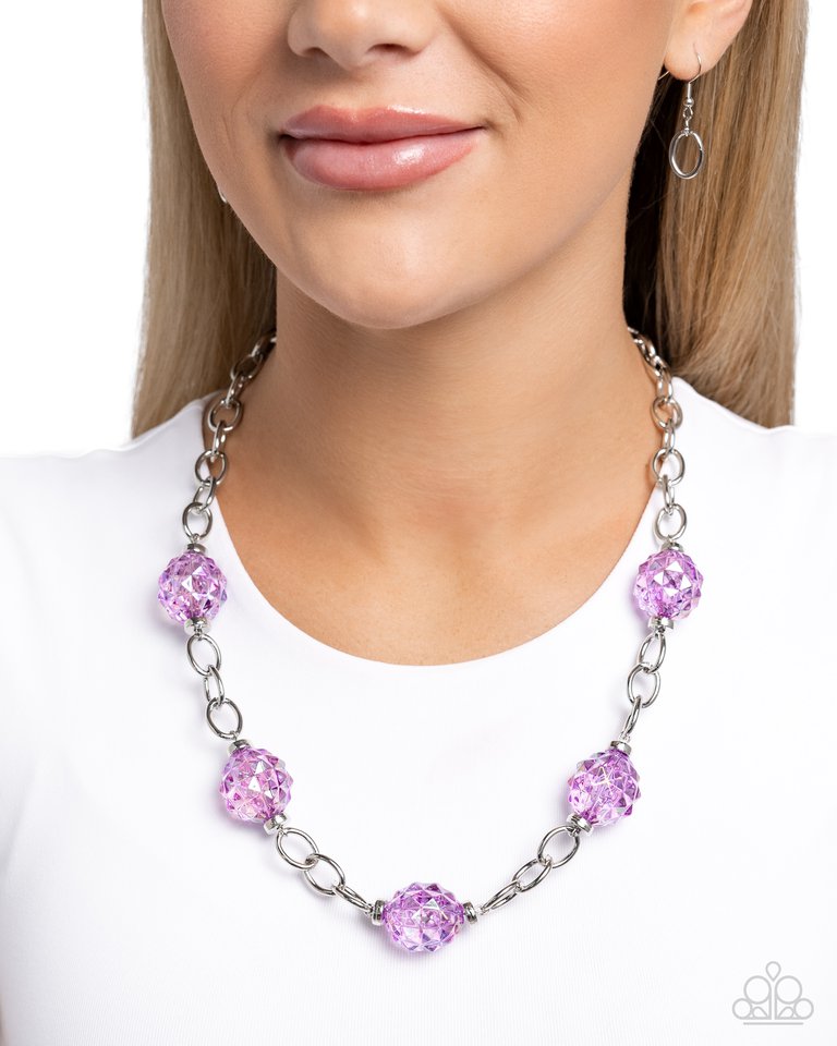 Gentle Glass - Purple - Paparazzi Necklace Image