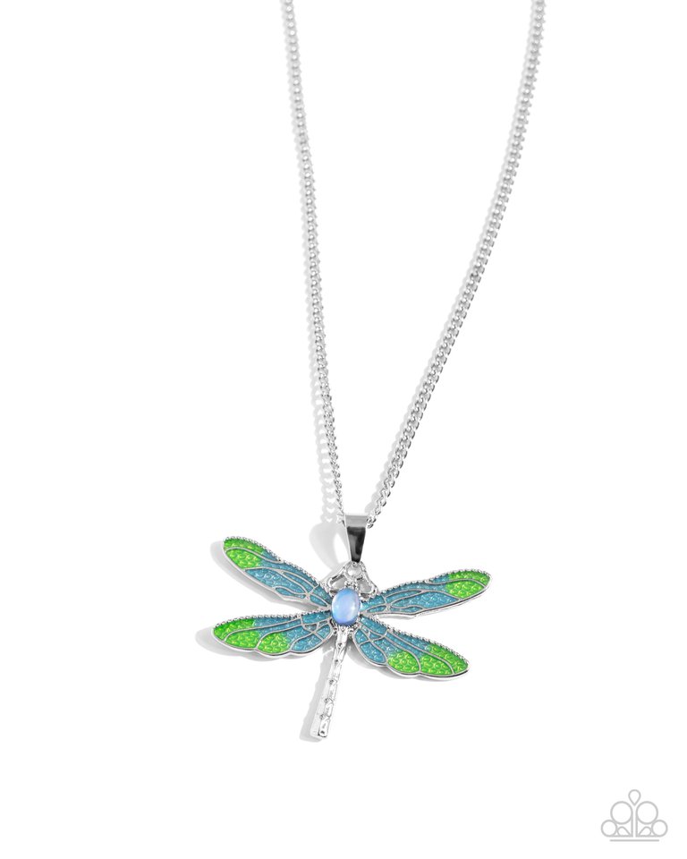 DRAGONFLY to the Sky - Blue - Paparazzi Necklace Image