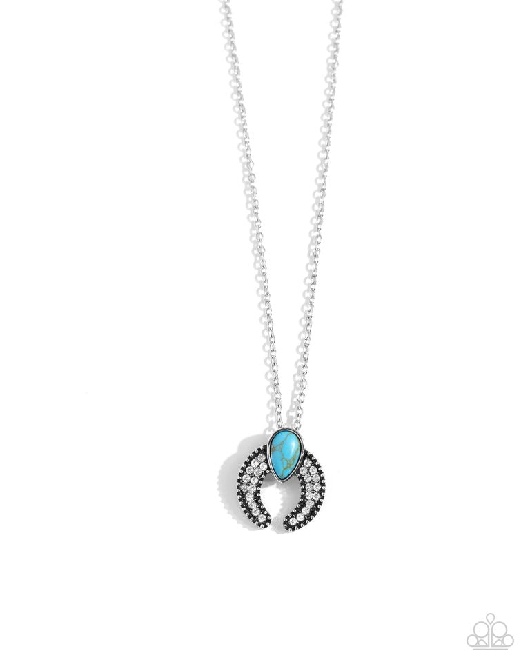 Horseshoe Haute - Blue - Paparazzi Necklace Image