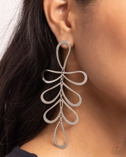 Compound Class - Silver - Paparazzi Earring Image