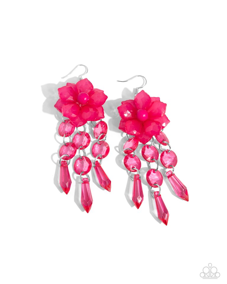 Hawaiian Hallmark - Pink - Paparazzi Earring Image