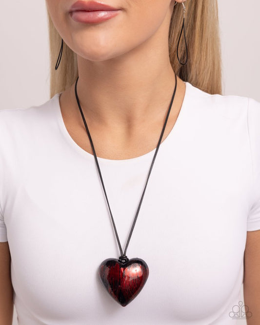 Boyfriend Behavior - Red - Paparazzi Necklace Image