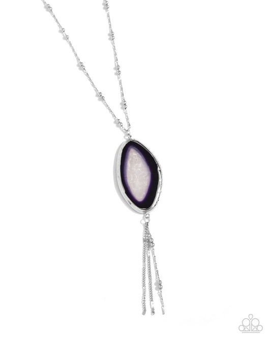 Geode Gamble - Purple - Paparazzi Necklace Image